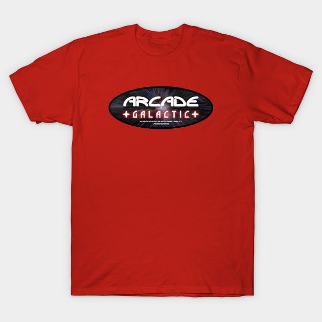 Arcade Galactic - Space Oval T-Shirt by arcadeheroes